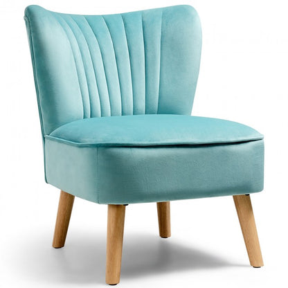 Armless Accent Chair Modern Velvet Leisure Chair