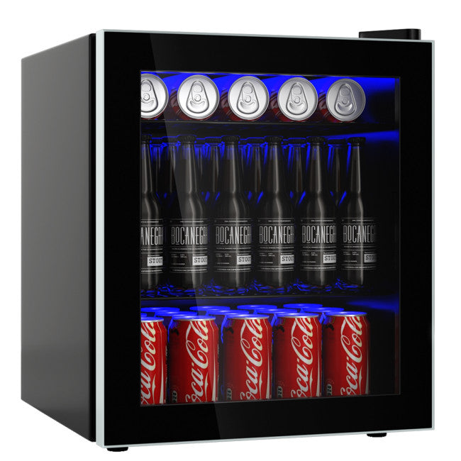 60 Can Beverage Mini Refrigerator with Glass Door