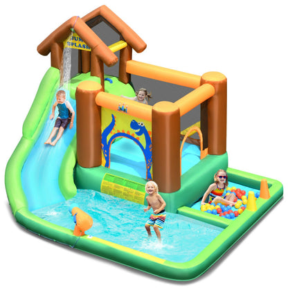 Inflatable Waterslide Bounce House Climbing Wall without Blower