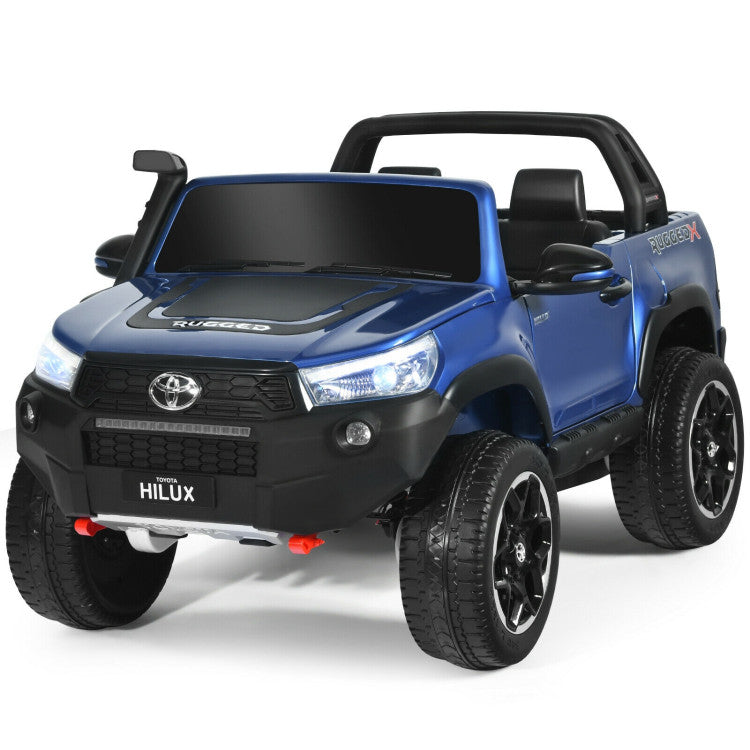 Costway 2*12V Licensed Toyota Hilux Ride On Truck Car 2-Seater 4WD with Remote