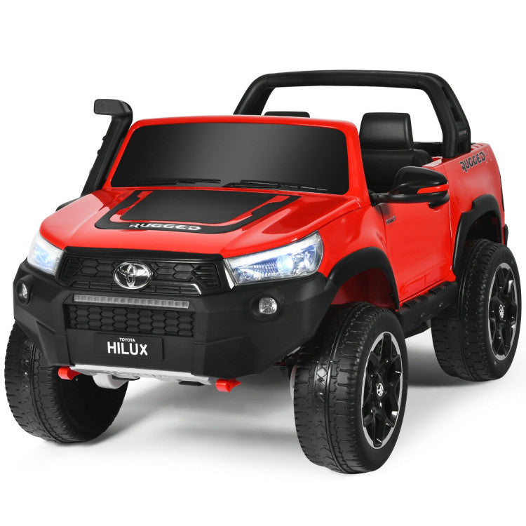 Costway 2*12V Licensed Toyota Hilux Ride On Truck Car 2-Seater 4WD with Remote