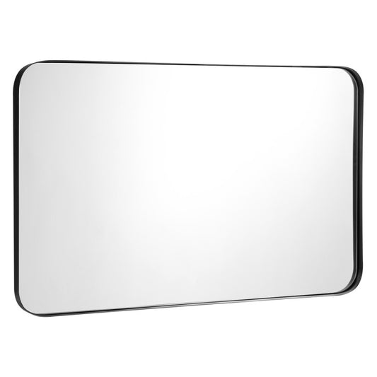 32 x 20 Inch Metal Frame Wall-Mounted Rectangle Mirror