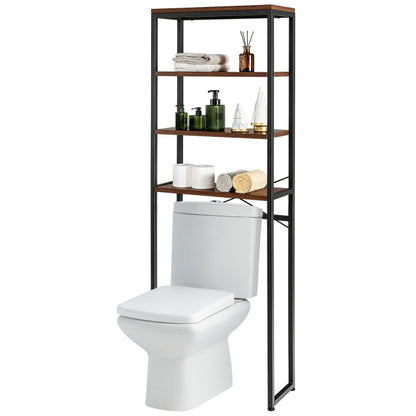 4-Tier Adjustable Bathroom Metal Storage Rack