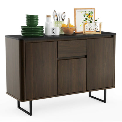 3-Door Kitchen Buffet Server Sideboard with Drawer