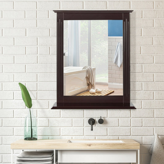 Wall-Mounted Multipurpose Vanity Mirror with Shelf