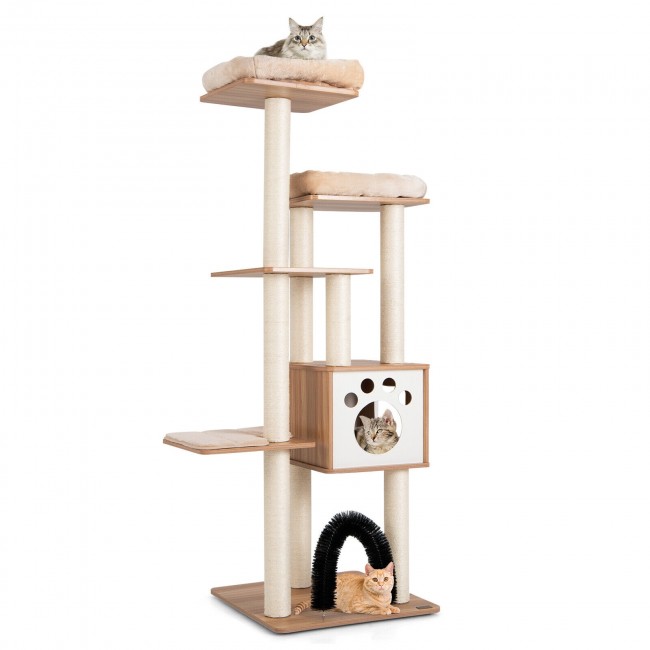 Indoor Cat Tree Tower with Platform Scratching Posts