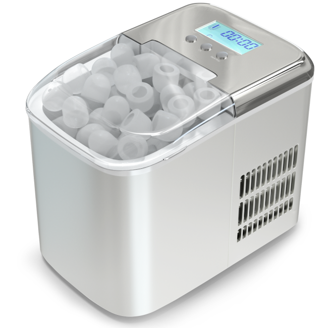 26 lbs Countertop LCD Display Ice Maker with Ice Scoop