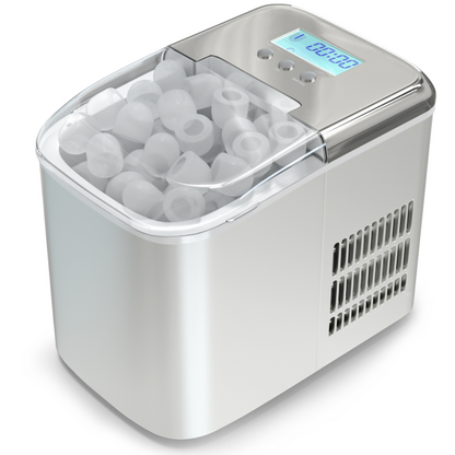 26 lbs Countertop LCD Display Ice Maker with Ice Scoop