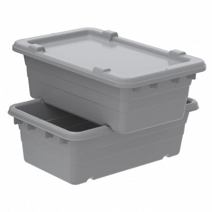 Akro-Mils 34305 Gray Cross Stacking Container 25 in x 16 in x 8 1/2 in H, 1 PK