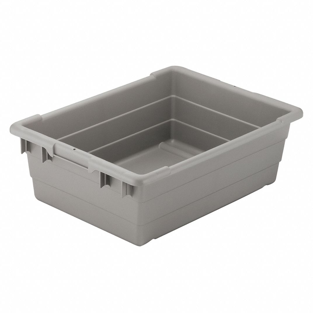 Akro-Mils 34305 Gray Cross Stacking Container 25 in x 16 in x 8 1/2 in H, 1 PK