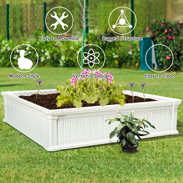 48-Inch Raised Garden Bed Planter for Flowers and Vegetables