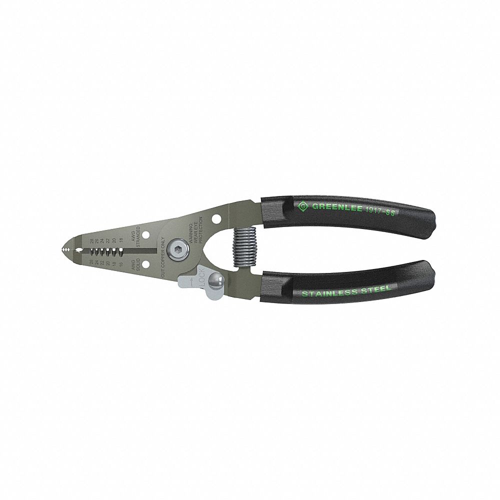 6 in Wire Stripper Solid: 16 to 26 AWG, Stranded: 18 to 28 AWG