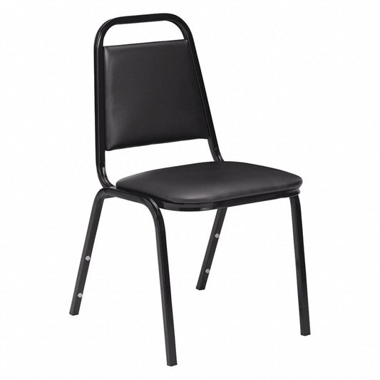 Stacking Chair, 9100 Series, Vinyl Black - Milagru Store