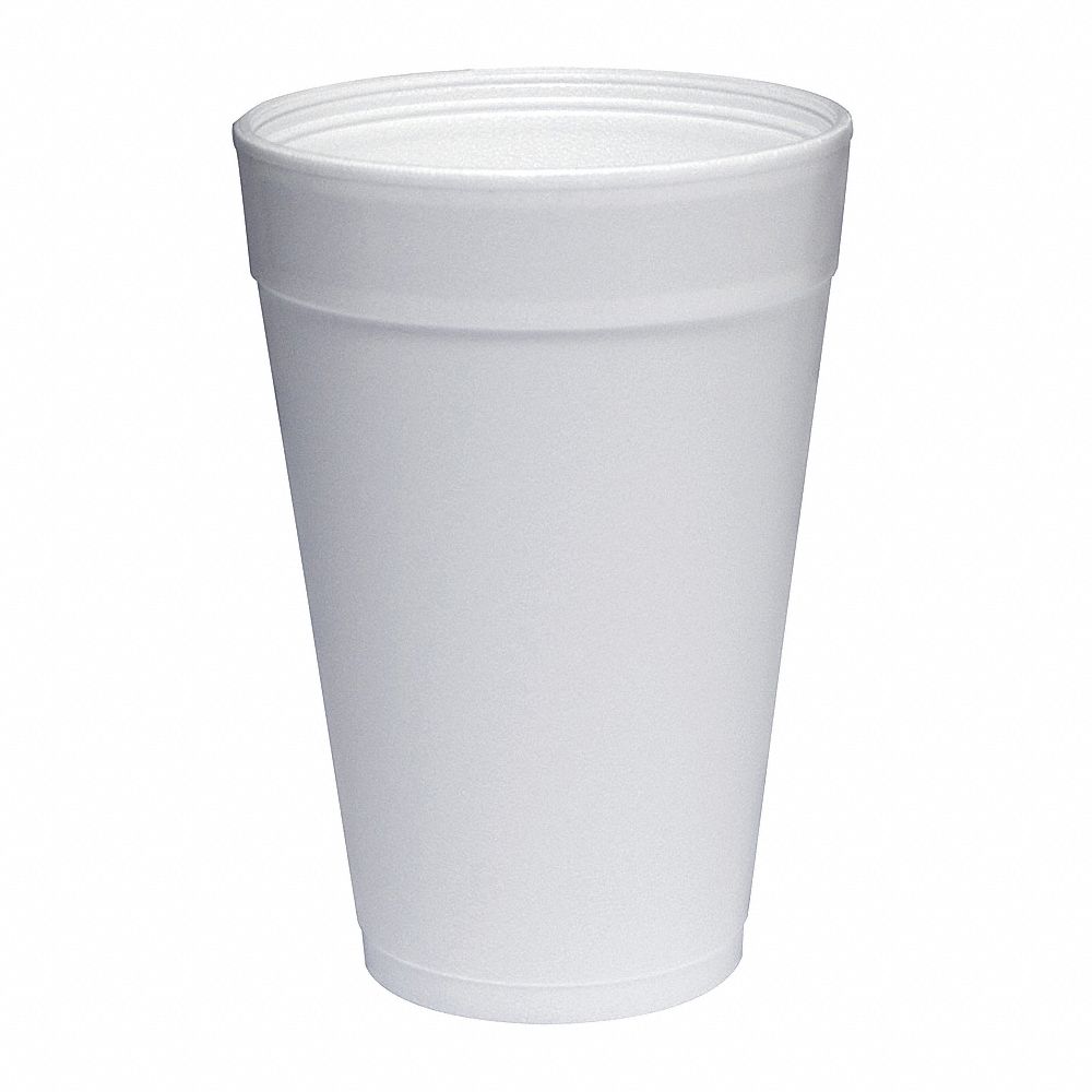 Disposable Hot cup 32 oz. White, Foam, Pk500