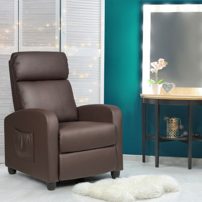 Recliner Sofa Wingback Chair with Massage Function