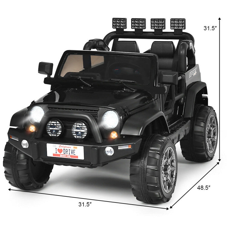 Costway 12V 2 Seater Kids Ride On Car with Storage Room