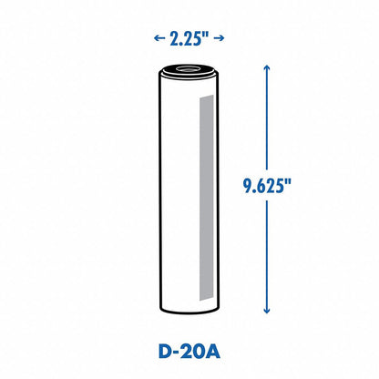 2-1/4" O.D., 9 3/4 in H, Filter Cartridge