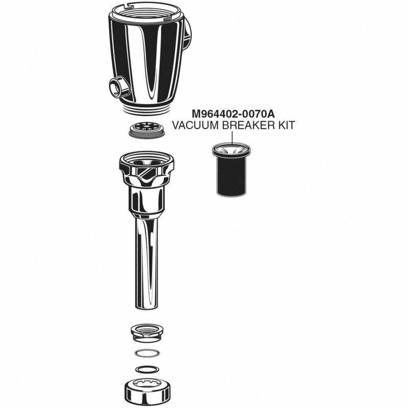 Vacuum Breaker Kit, Slip, Rubber, 1-1/2"