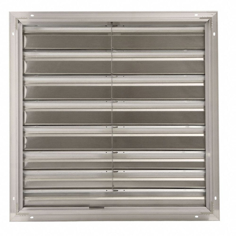 30 In Backdraft Damper   Wall Shutter, Front Flange