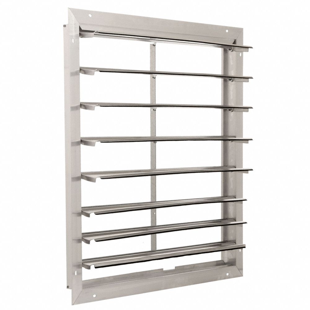 30 in Backdraft Damper / Wall Shutter, Front Flange