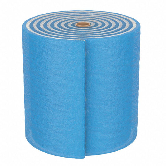 24 in x 20 ft x 1 in Fiberglass Air Filter Roll MERV 5, Blue/White
