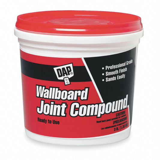 DAP Wallboard Joint Compound, 3 lb, Tub, White
