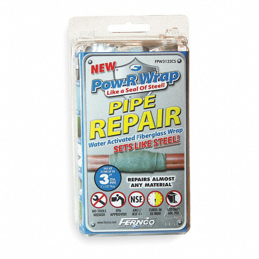 Fiberglass Repair Kit, 3 x 132 In, Gray