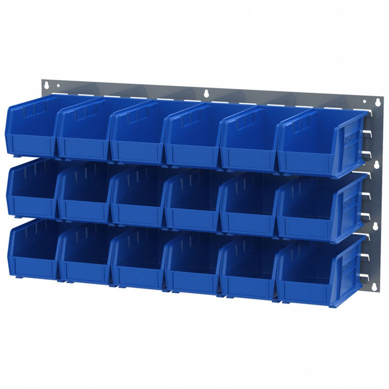 Akro-Mils 30636 Louvered Steel Wall Mount Panel Garage Organizer for Hanging AkroBins Storage Bins, 36-Inch W x 19-Inch H, Grey