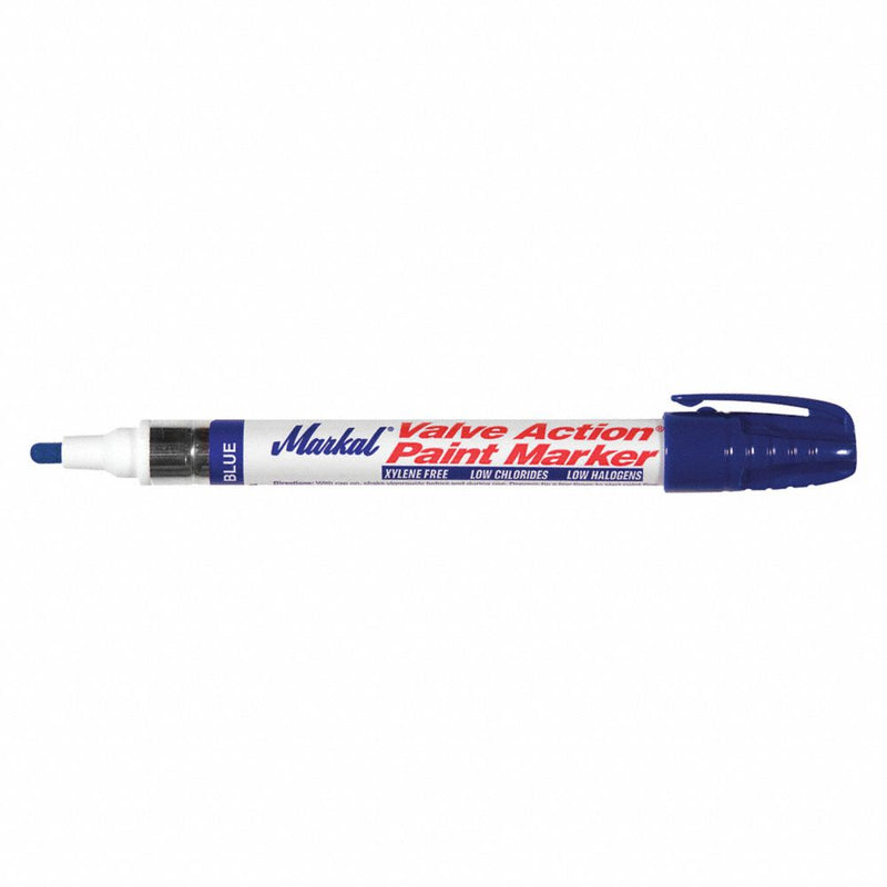 Permanent Valve Action Paint Marker, Medium Tip, Blue Color Family, Paint