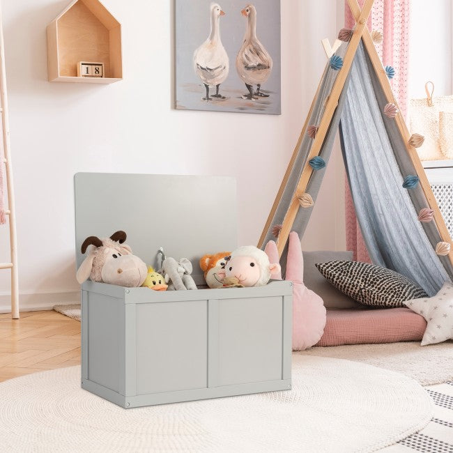 Safety Hinge Wooden Chest Organizer Toy Storage Box