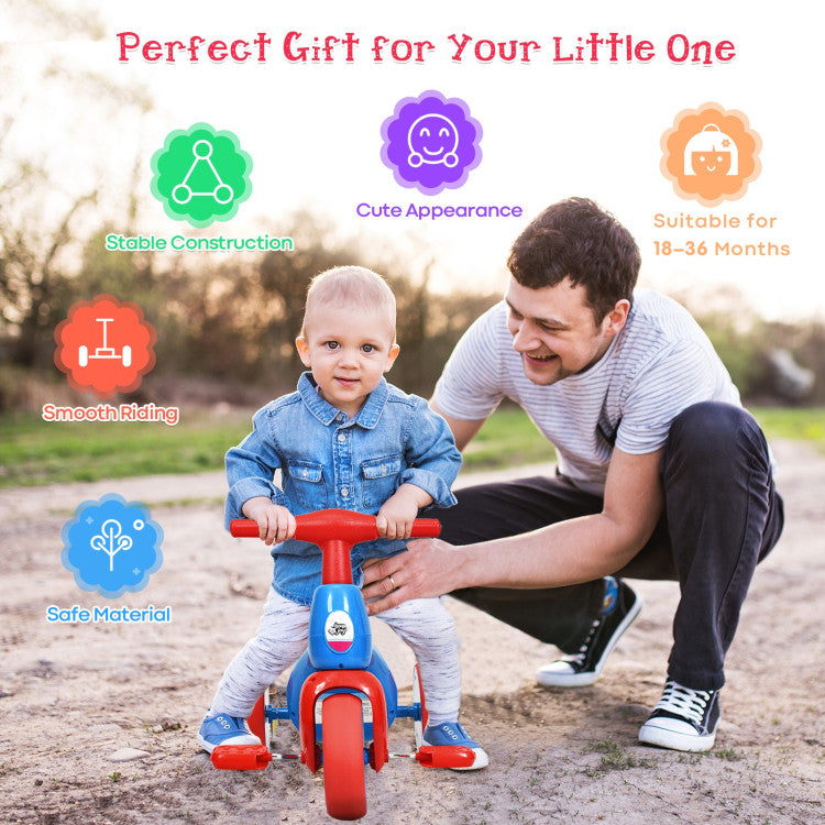 Costway Kids Riding Balance Bike with Sound and Storage Box