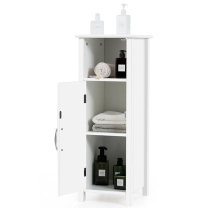 Bathroom Adjustable Shelf Floor Storage Cabinet with Door
