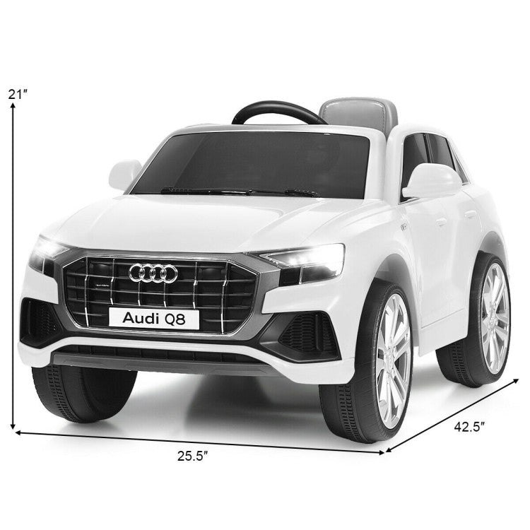 Costway 12 V Licensed Audi Q8 Electric Kids Ride On Car with 2.4G Remote Control for Boys and Girls