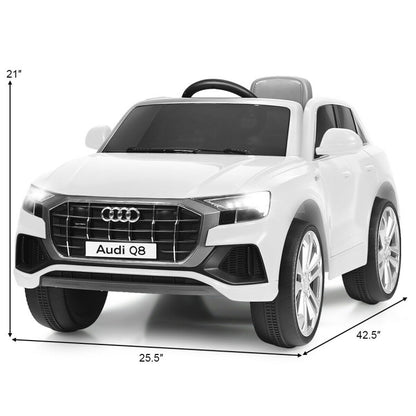 Costway 12 V Licensed Audi Q8 Electric Kids Ride On Car with 2.4G Remote Control for Boys and Girls