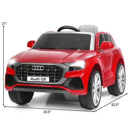 Costway 12 V Licensed Audi Q8 Electric Kids Ride On Car with 2.4G Remote Control for Boys and Girls