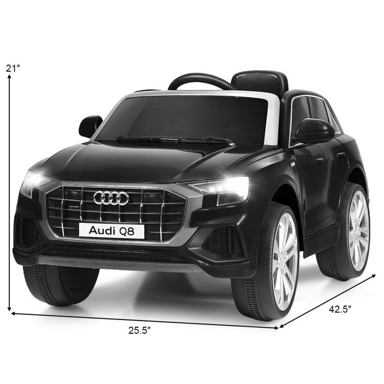 Costway 12 V Licensed Audi Q8 Electric Kids Ride On Car with 2.4G Remote Control for Boys and Girls