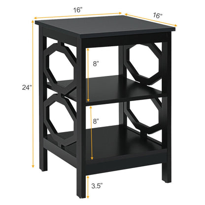 3-tier Nightstand Sofa Side End Accent Table