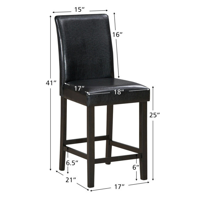 25inch Counter Height Set of 2 Bar Stools