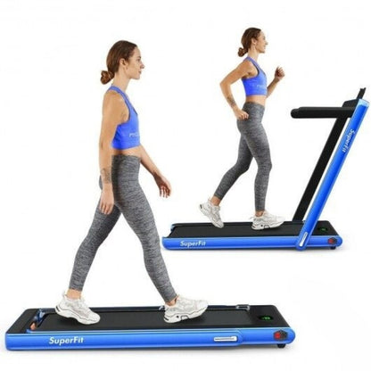 Costway 2.25HP 2-in-1 Folding Treadmill with Bluetooth Speaker Remote Control