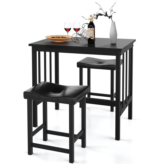 3 Pcs Modern Counter Height Dining Set