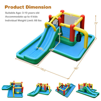 Slide Water Park Climbing Bouncer Pendulum Chunnel Game without Air-blower