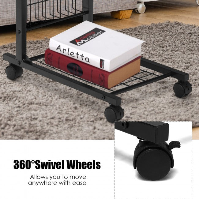 Height Adjustable Sofa Side Snack End Slide Table