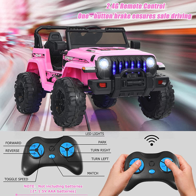 Costway 12V Kids Ride-on Jeep Car with 2.4G Remote Control