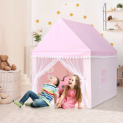 Costway Kids Play Tent Large Playhouse Children Play Castle Fairy Tent Gift with Mat