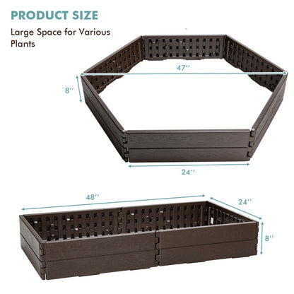 Vegetable and Flower Raised Garden Bed Set