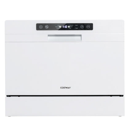 Compact Countertop Dishwasher with 6 Place Settings and 5 Washing Programs