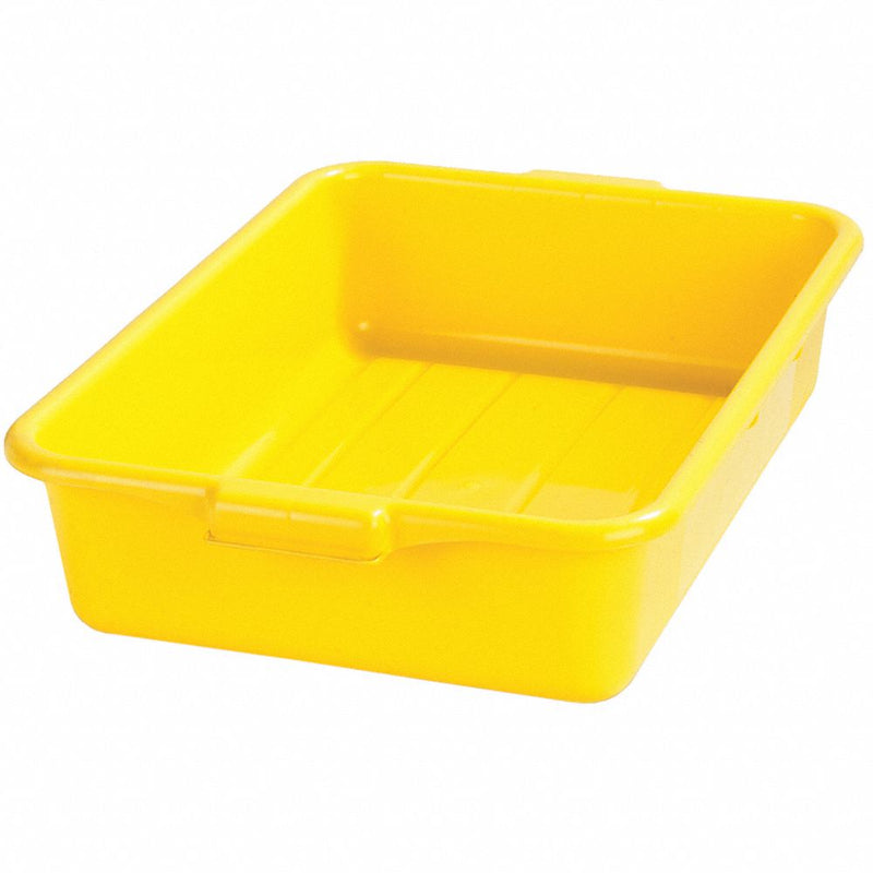 Tote Box, 20in L x 15in W x 5 in H, Yellow