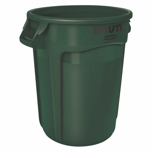 20 gal. Polyethylene Round Trash Can, Green