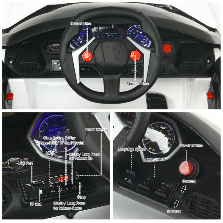 Costway 12V 2.4G RC Electric Vehicle with Lights