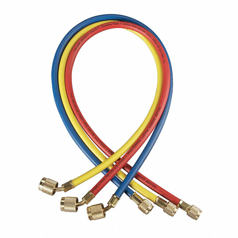Manifold Hose Set, 72 In, Red, Yellow, Blue